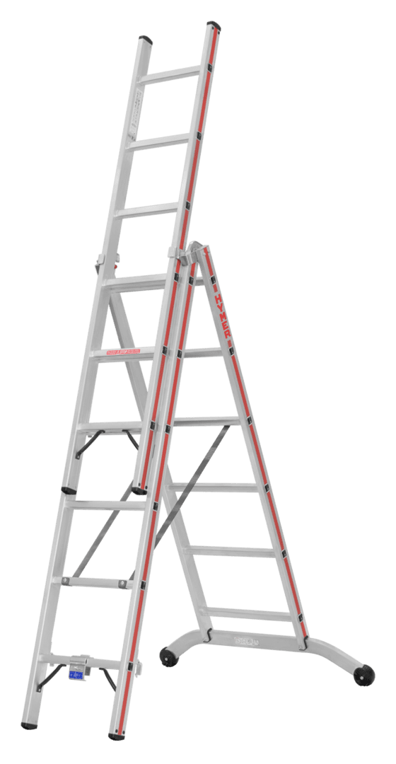 Hymer Red Line Industrial 3 Section Combination Ladder (6047) - Image 8