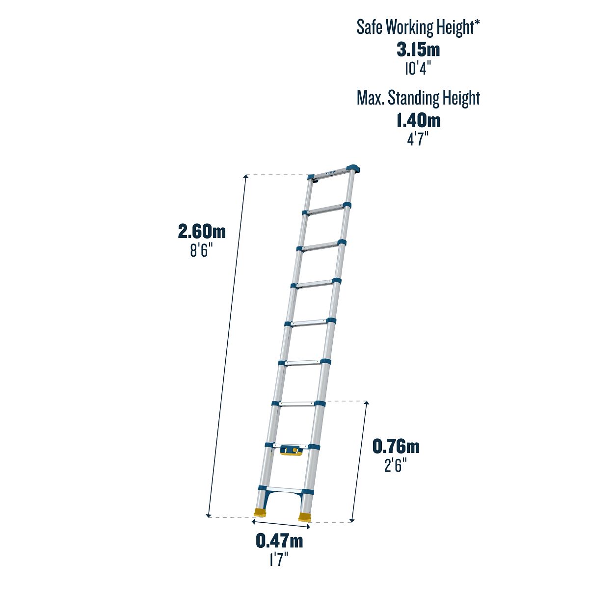Werner Soft Close Telescopic Extension Ladders - Image 18