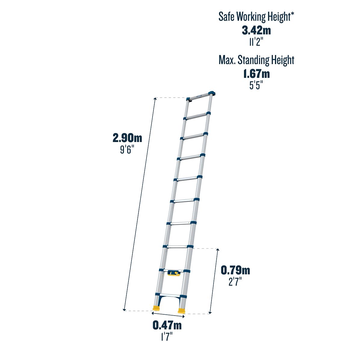 Werner Soft Close Telescopic Extension Ladders - Image 27
