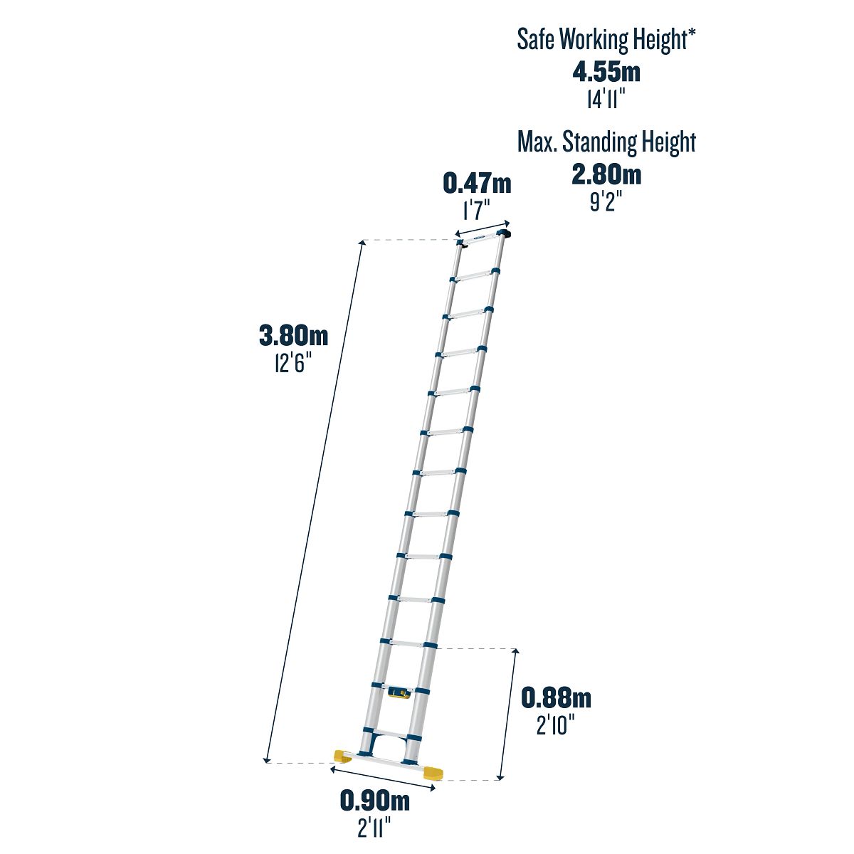 Werner Soft Close Telescopic Extension Ladders - Image 43